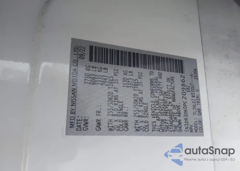 2023 Nissan Pathfinder Platinum 4Wd z USA, uszkodzony, nr VIN 5N1DR3DK0PC209862